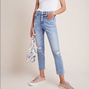 High rise slim pilcro and the letterpress jeans